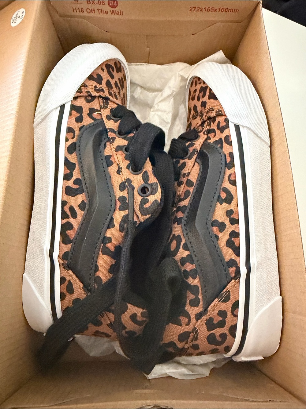 Kids Vans Leopard Print Canvas Sneakers - Size 3